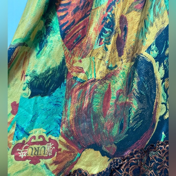 URU Stunning Silk Sleeveless Cocktail Dress Asymmetrical Tier URU Small/Medium - Picture 7 of 16